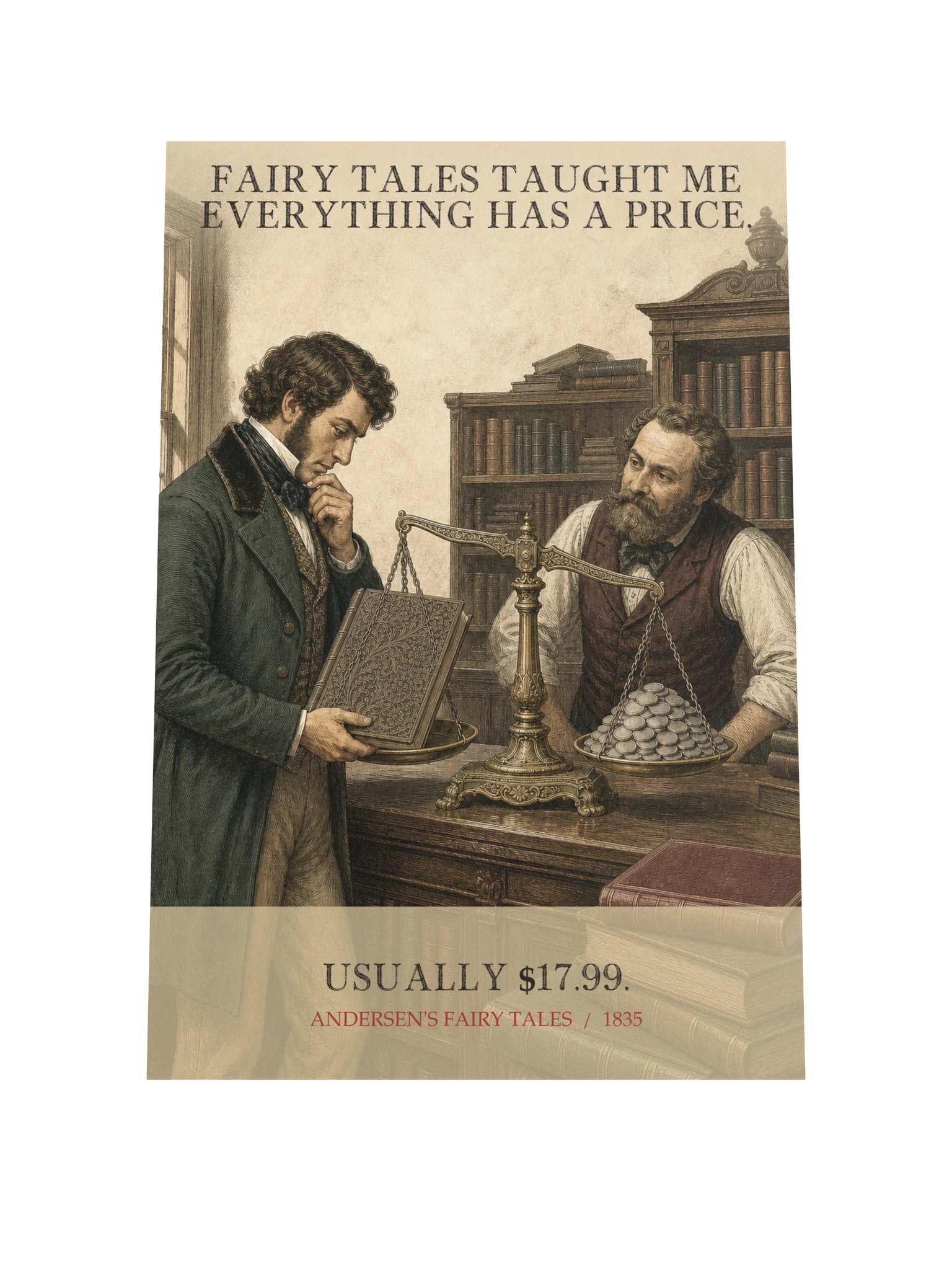 Fairy Tales Taught Me Everything Has Price -- Andersens Fairy Tales Art Print product image (9)