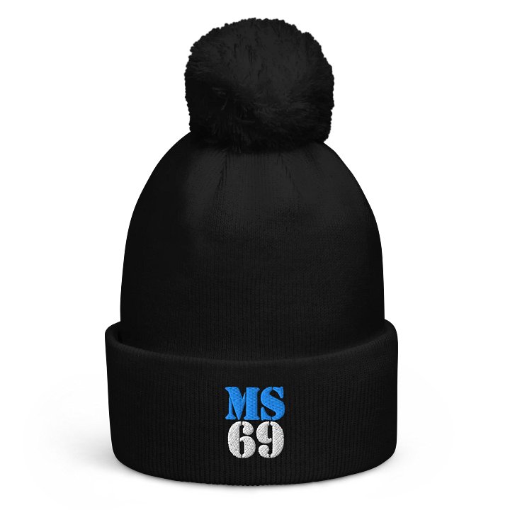 MS69 - Poof Beanie Blue/White product image (1)