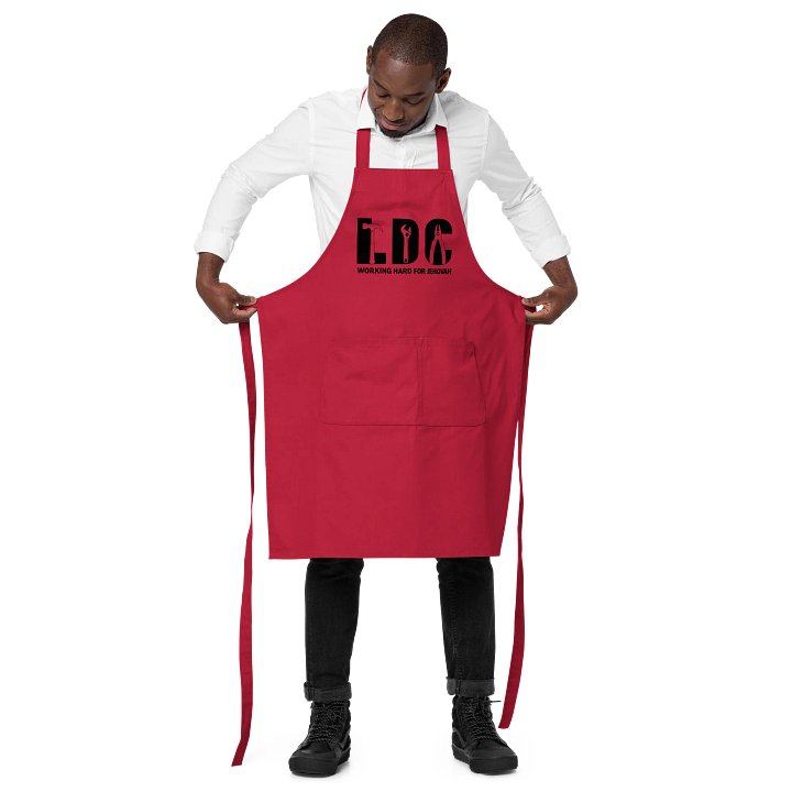 LDC – Working Hard for Jehovah Organic Cotton Apron product image (1)