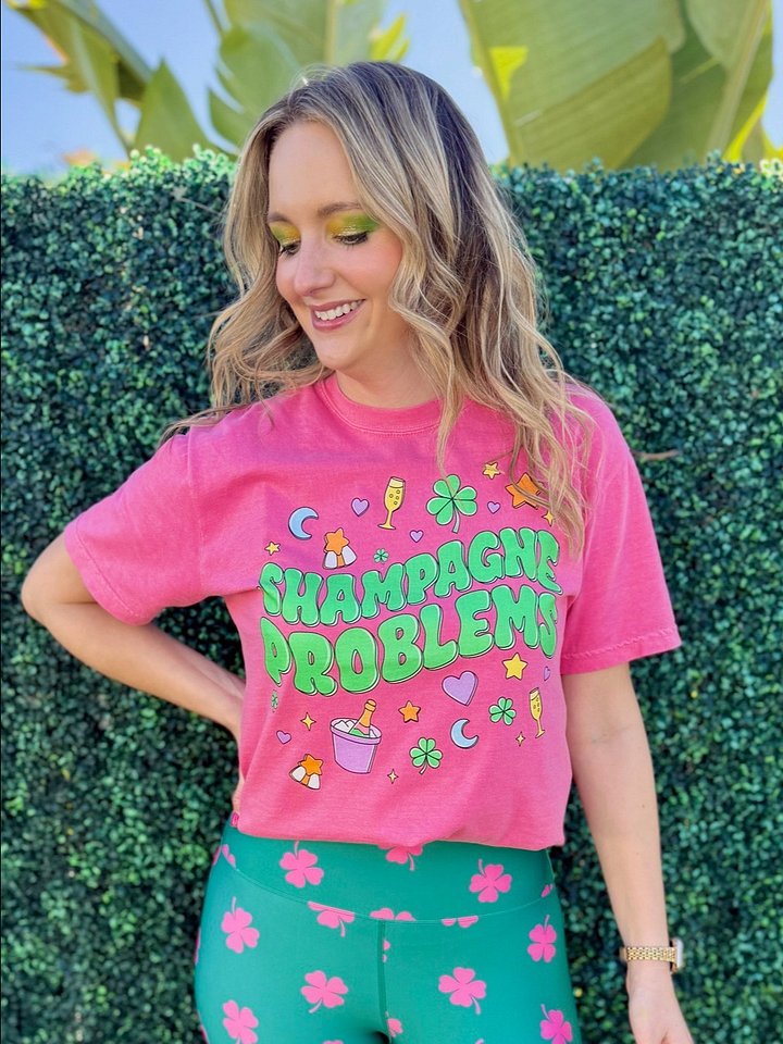 Shampagne Problems Pink T-Shirt product image (1)