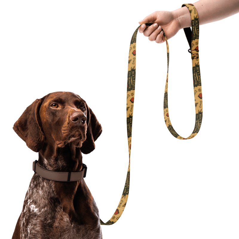 Mel’s Angels Custom Dog Leash – Vintage Tattoo Flash Print, 6ft Durable Polyester Lead with Padded Handle product image (4)