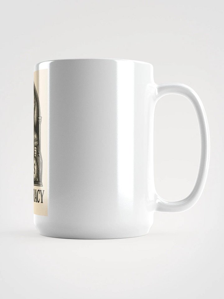 K as in kleptocracy white glossy ceramic mug by dark alphabet product image (2)