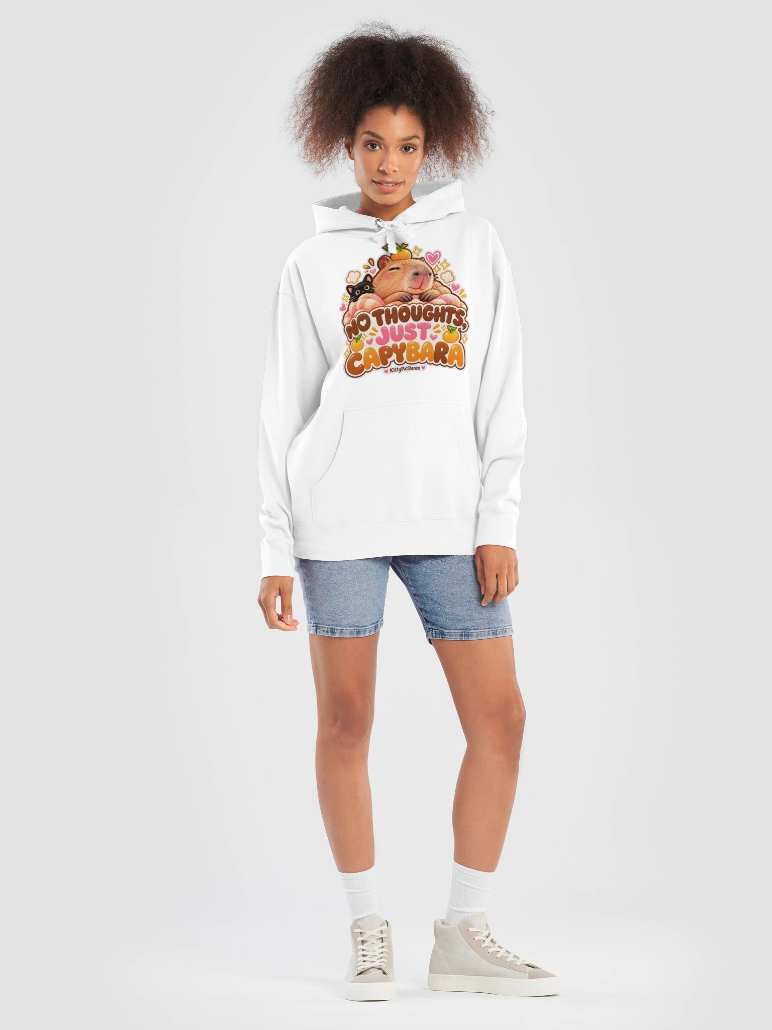 No Thoughts, Just Capybara Hoodie | CA-PY-BA-RA product image (5)