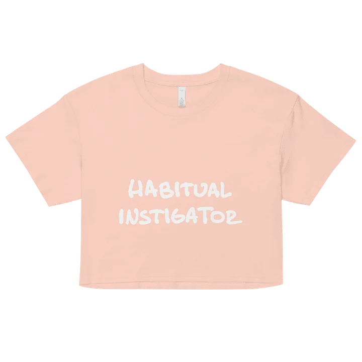 HABITUAL INSTIGATOR (white design) printed cotton crop top product image (31)