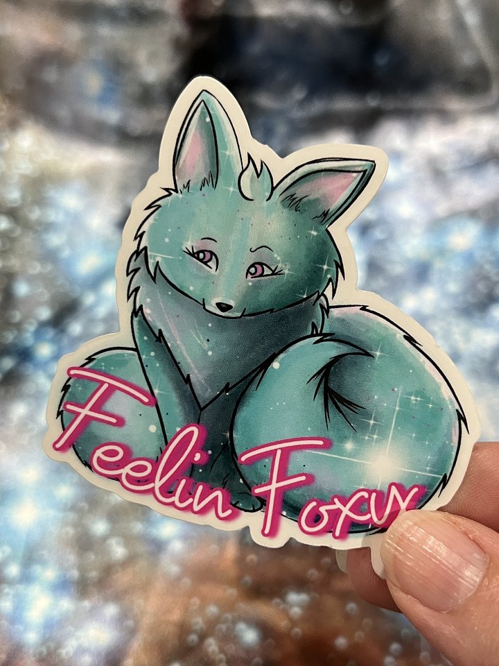 Feelin Foxy Transparent Background Sticker product image (1)