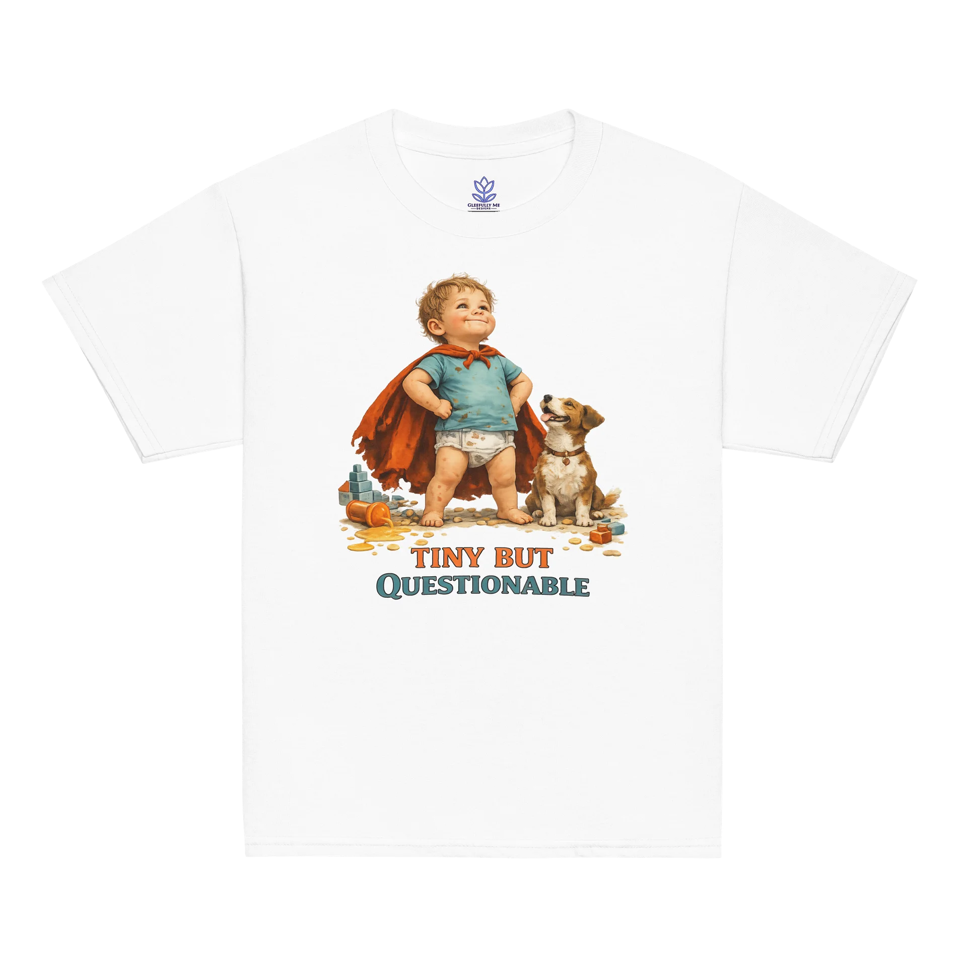 Tiny But Questionable Kids T-Shirt Funny Dog Kid Tee product image (111)