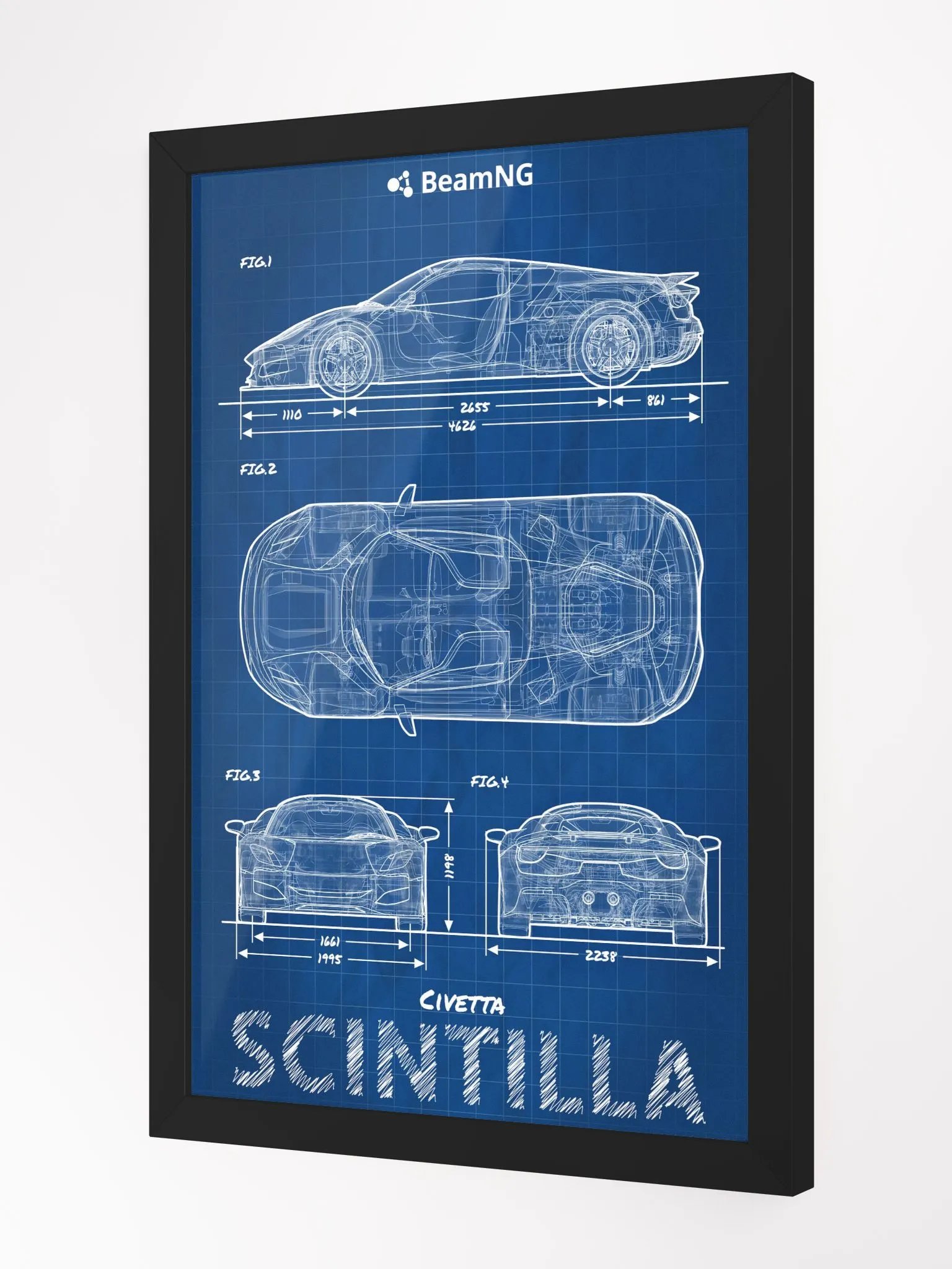 Framed Poster: Civetta Scintilla Blueprint product image (3)
