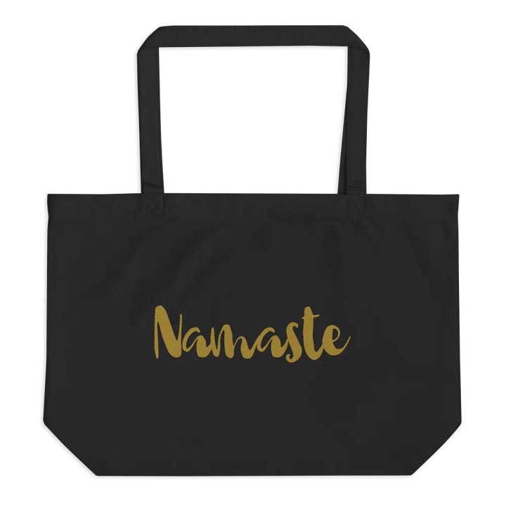 Namaste Text Eco-Friendly Large Tote Bag product image (2)