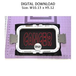 Cancer Applique Embroidery Design product image (2)