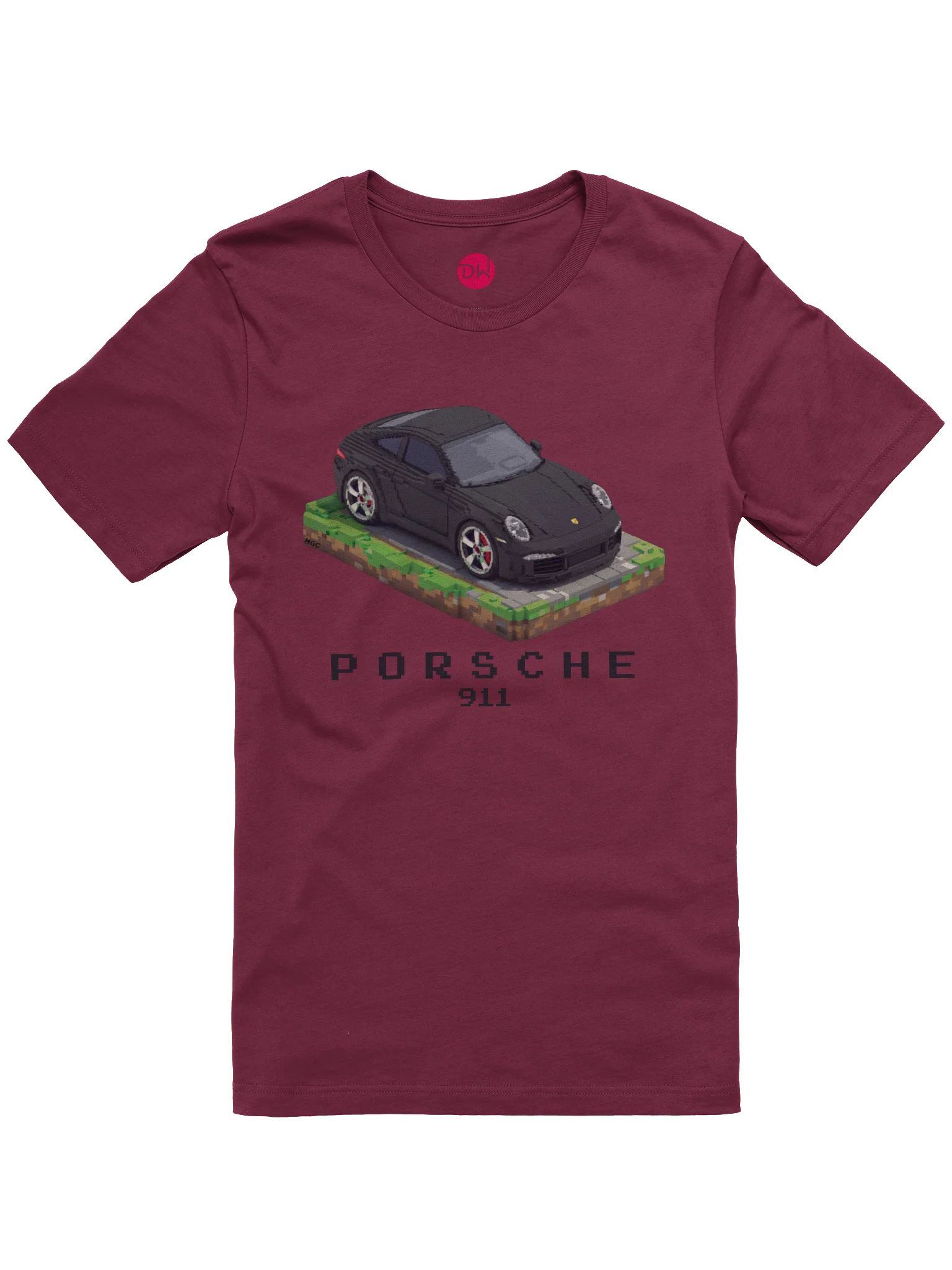 Black Porsche 911 Carrera Shirt (Pixel, Retro, Minecraft) product image (4)