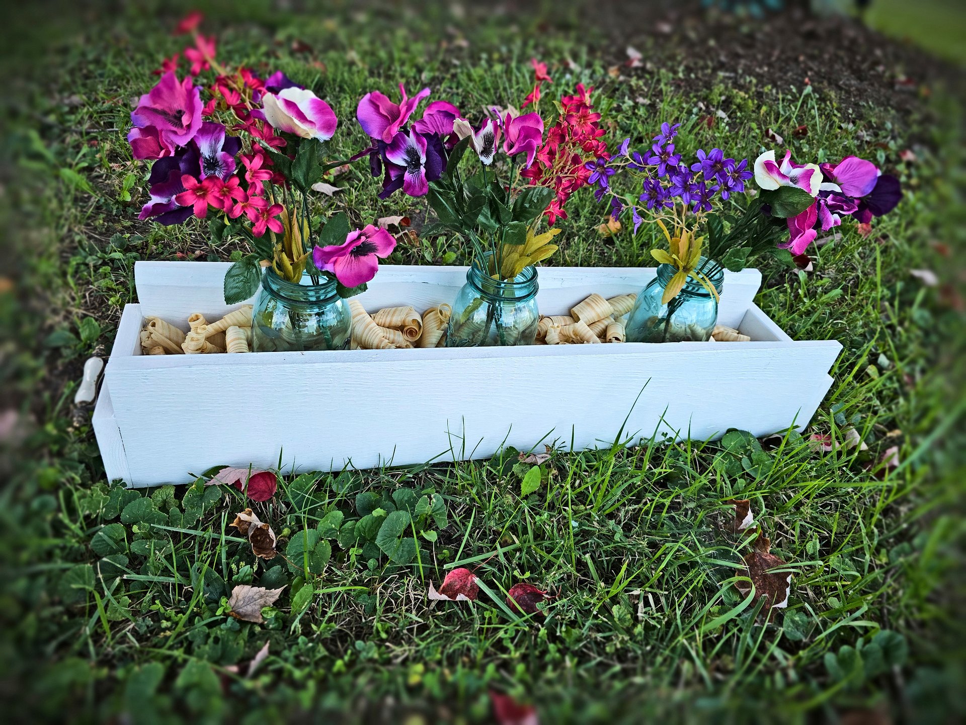 Rustic Planter with Mason Jars product image (3)