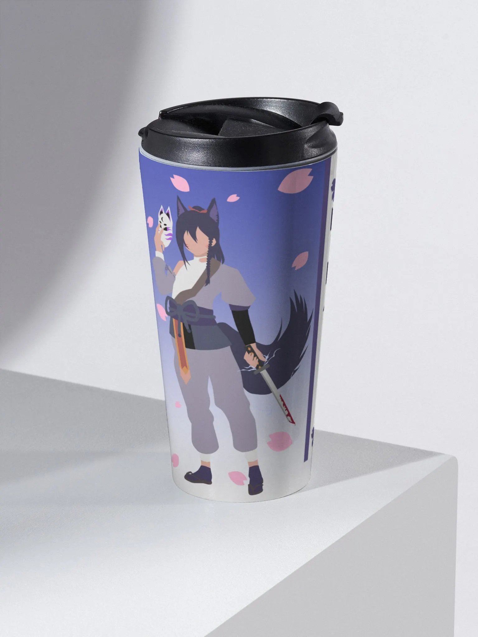 Stainless Steel Travel Mug | Light Mode | Blue Fade product image (2)