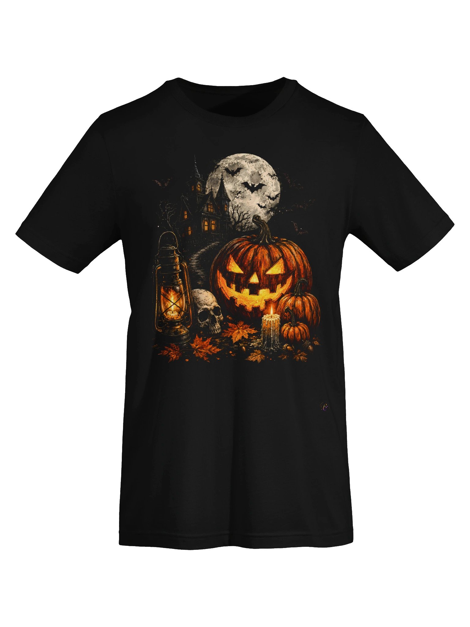 By the Light of the Misty Moon | Haunted Autumn Collage Unisex Tee product image (47)