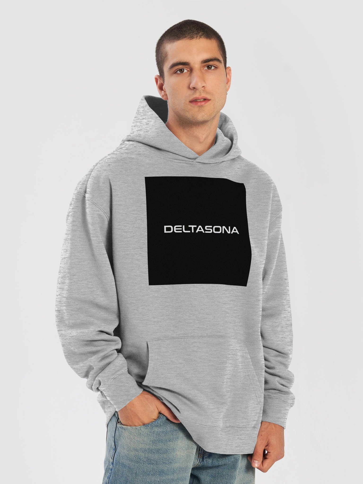 Deltasona Logo - Unisex Premium Hoodie (80% Cotton) - White product image (7)