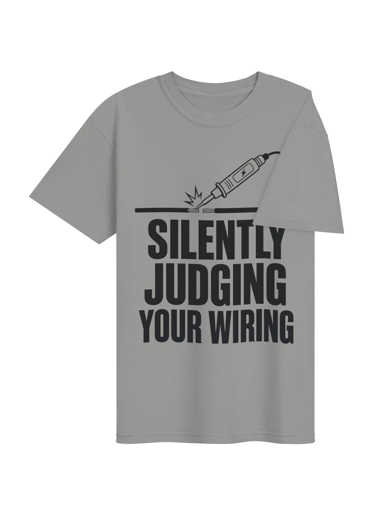 "Silently Judging Your Wiring" Electrician Shirt — Funny Trade Tee product image (34)