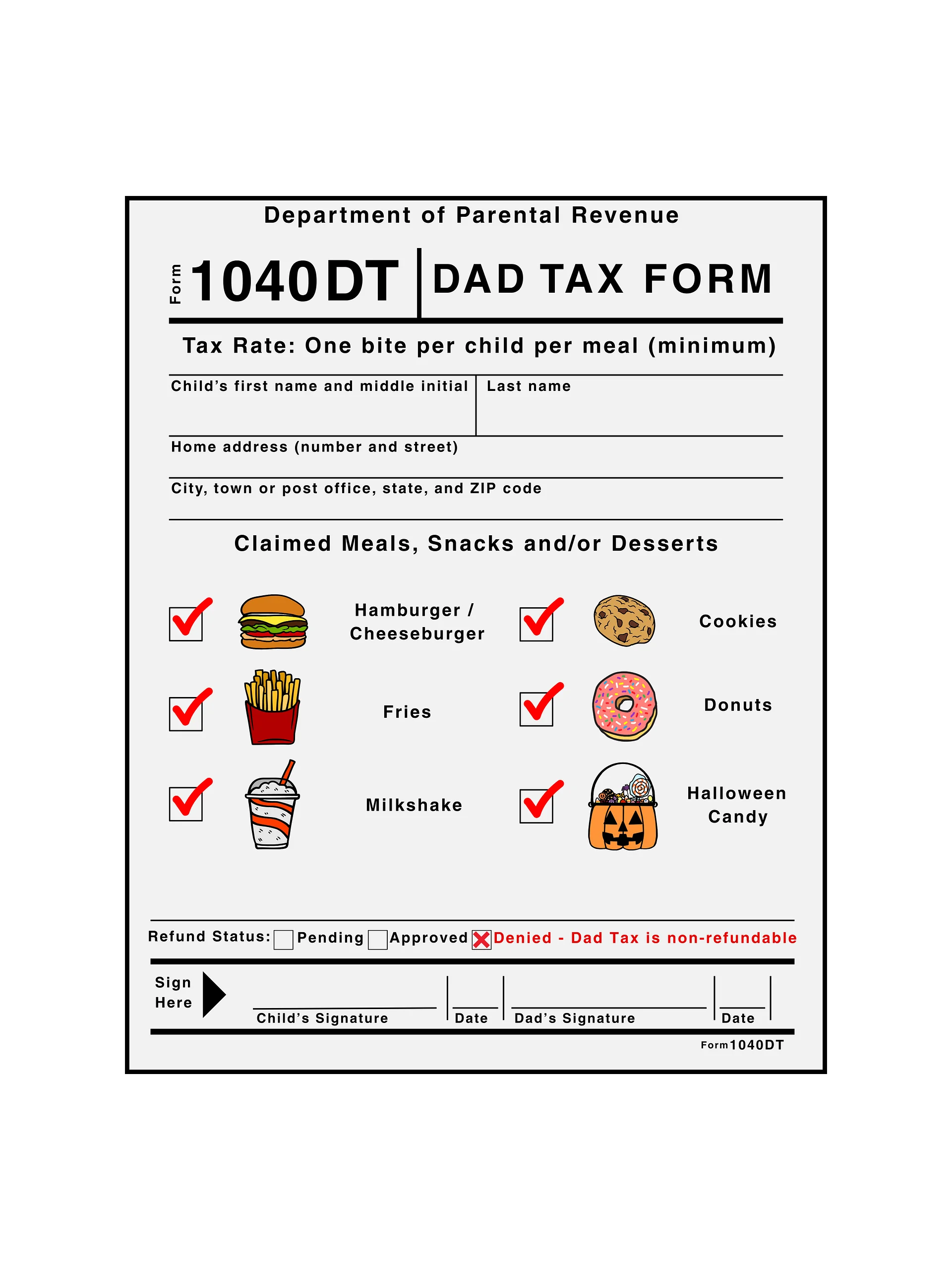 DAD TAX FORM 1040DT - TEE product image (4)
