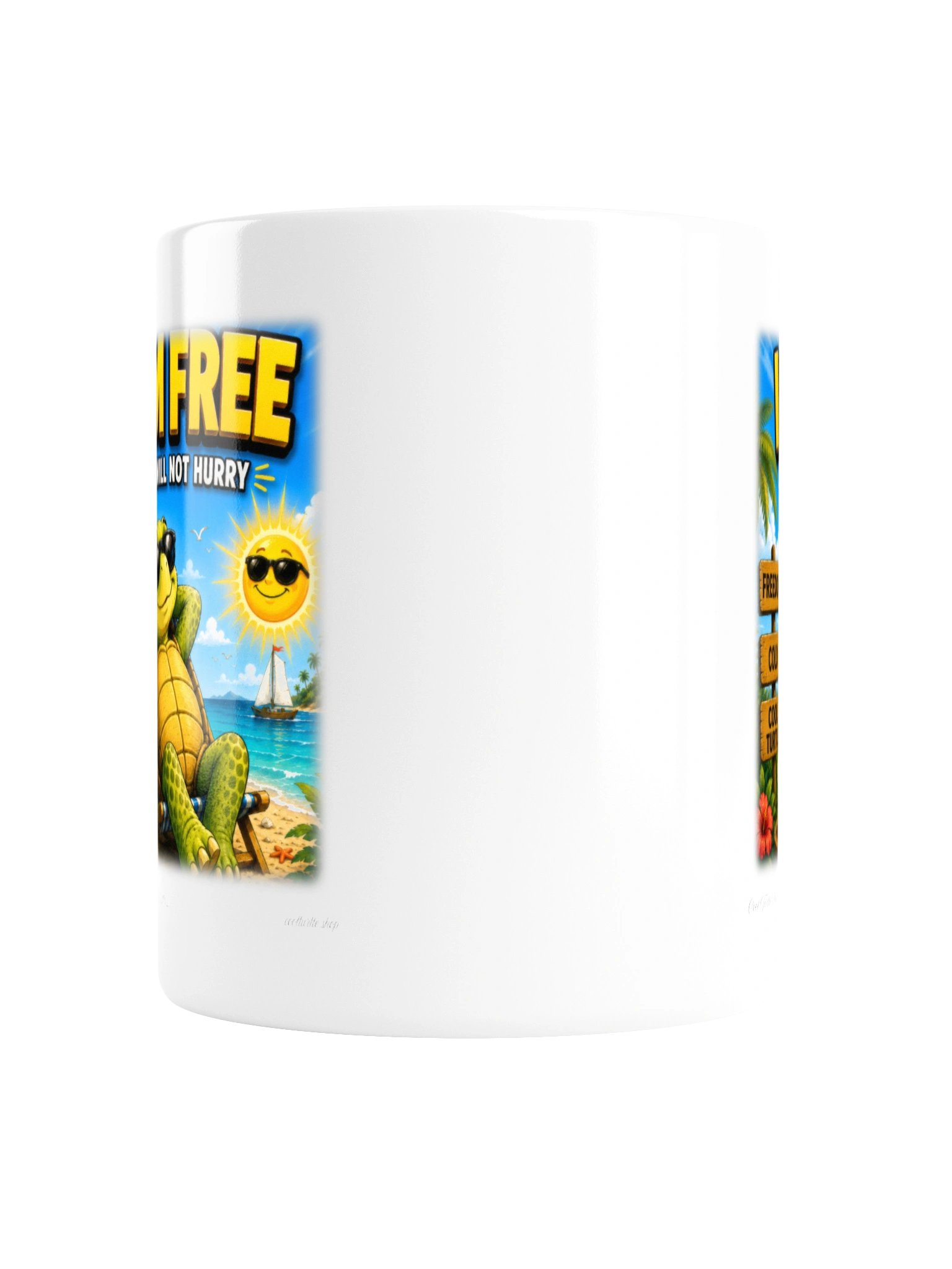 I Am Free Cool Turtle Mug product image (6)
