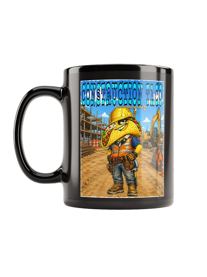 Construction Taco Black Mug - The Taco Family product image (2)