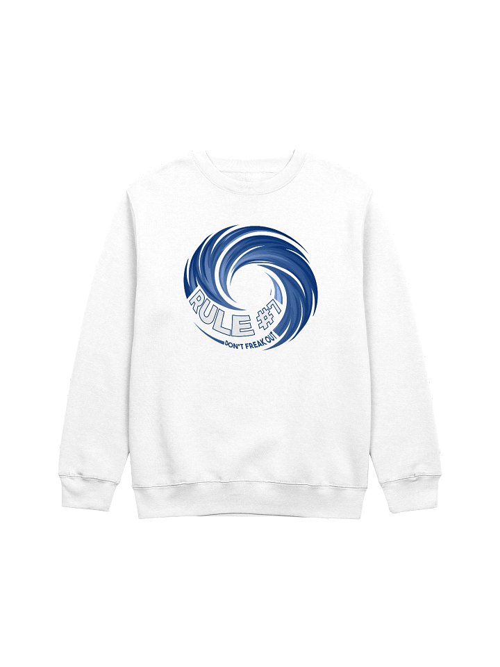Rule #7 Crew Sweatshirt Blue and White product image (4)