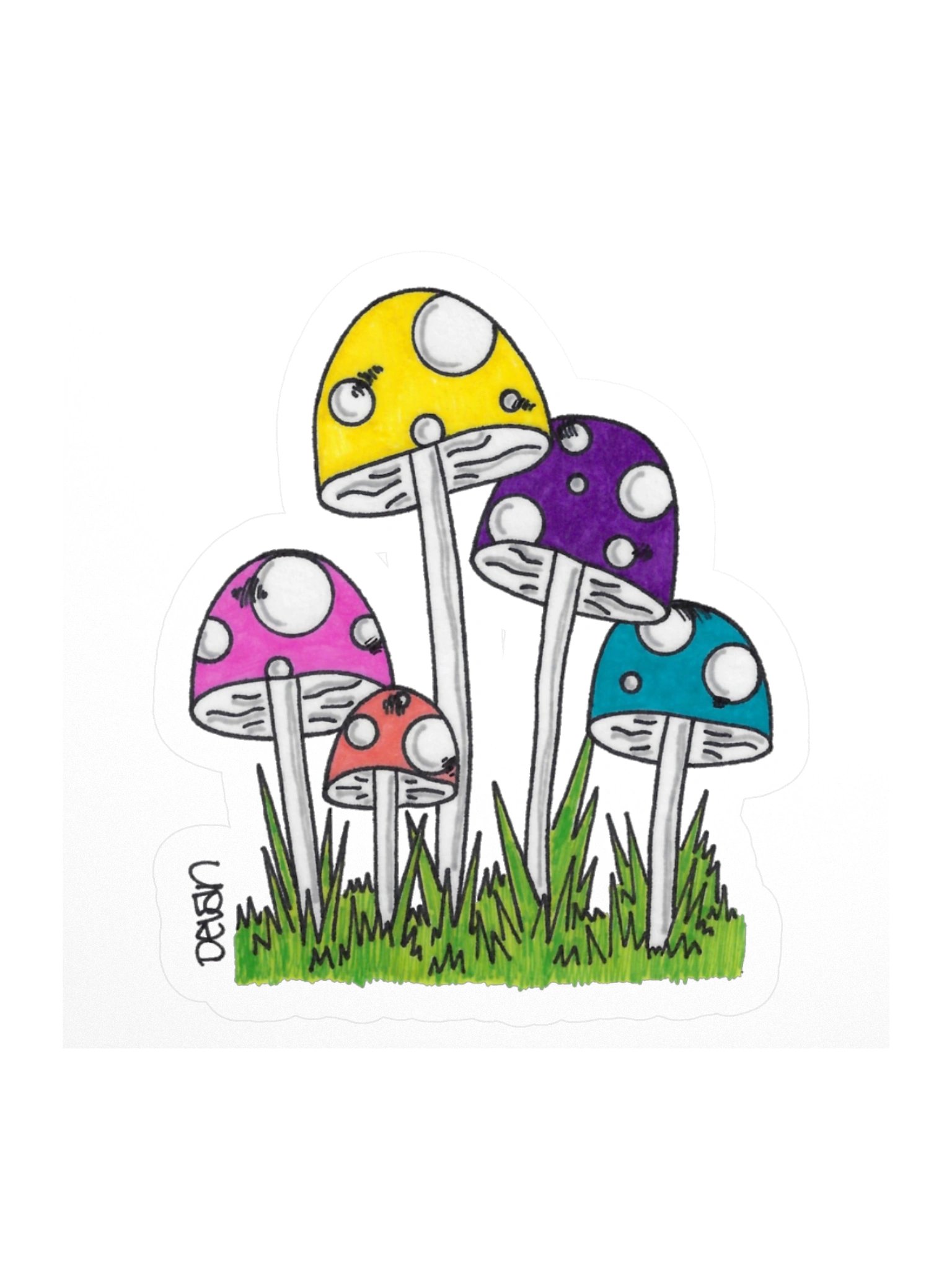 Rainbow Mushrooms Sticker product image (1)