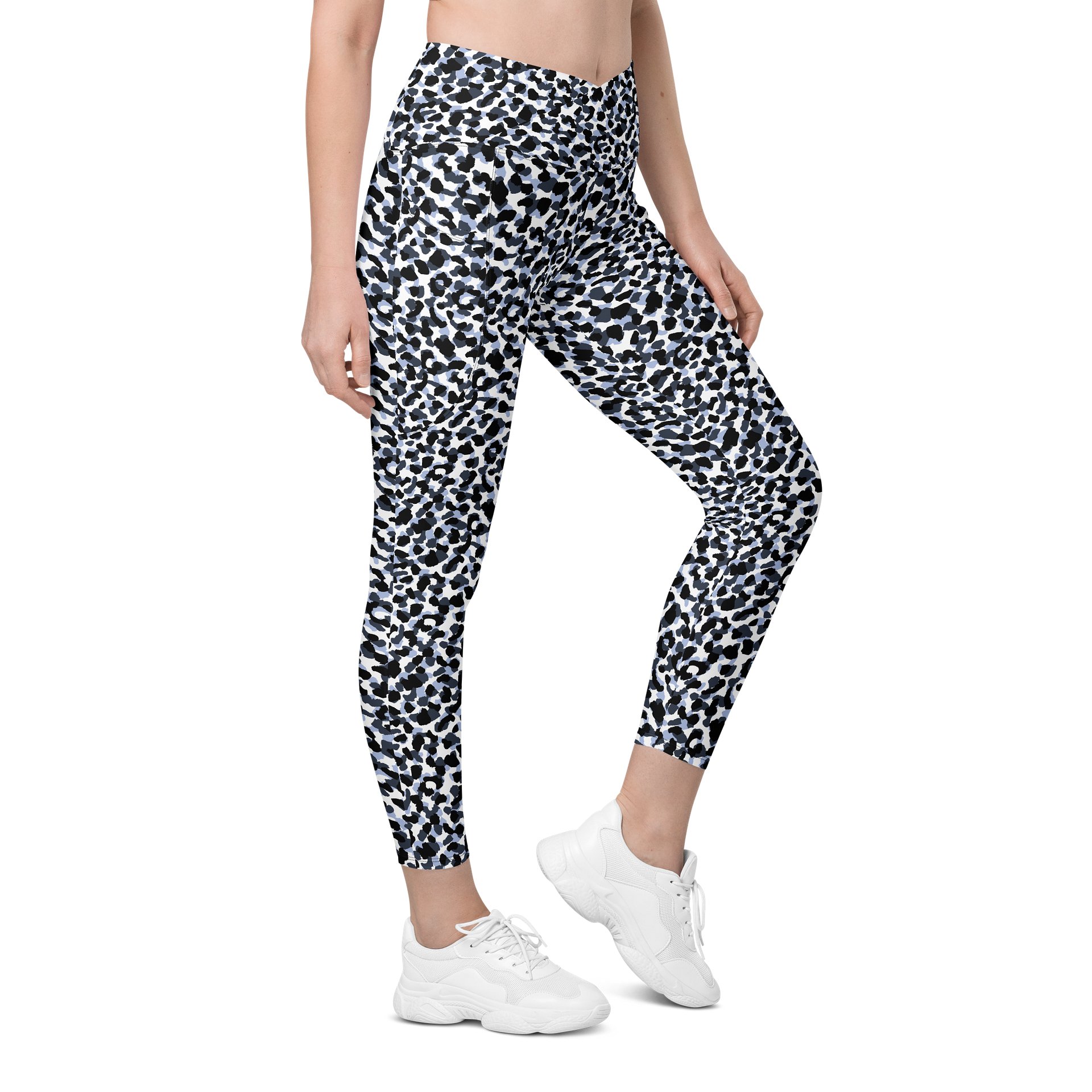 Comfortable Crossover Leggings with Bold Animal Print product image (4)