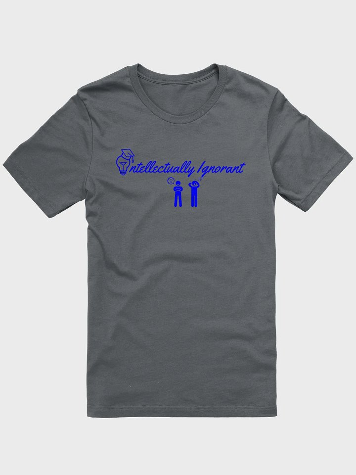 Intellectually Ignorant Blue logo Supersoft tee product image (2)