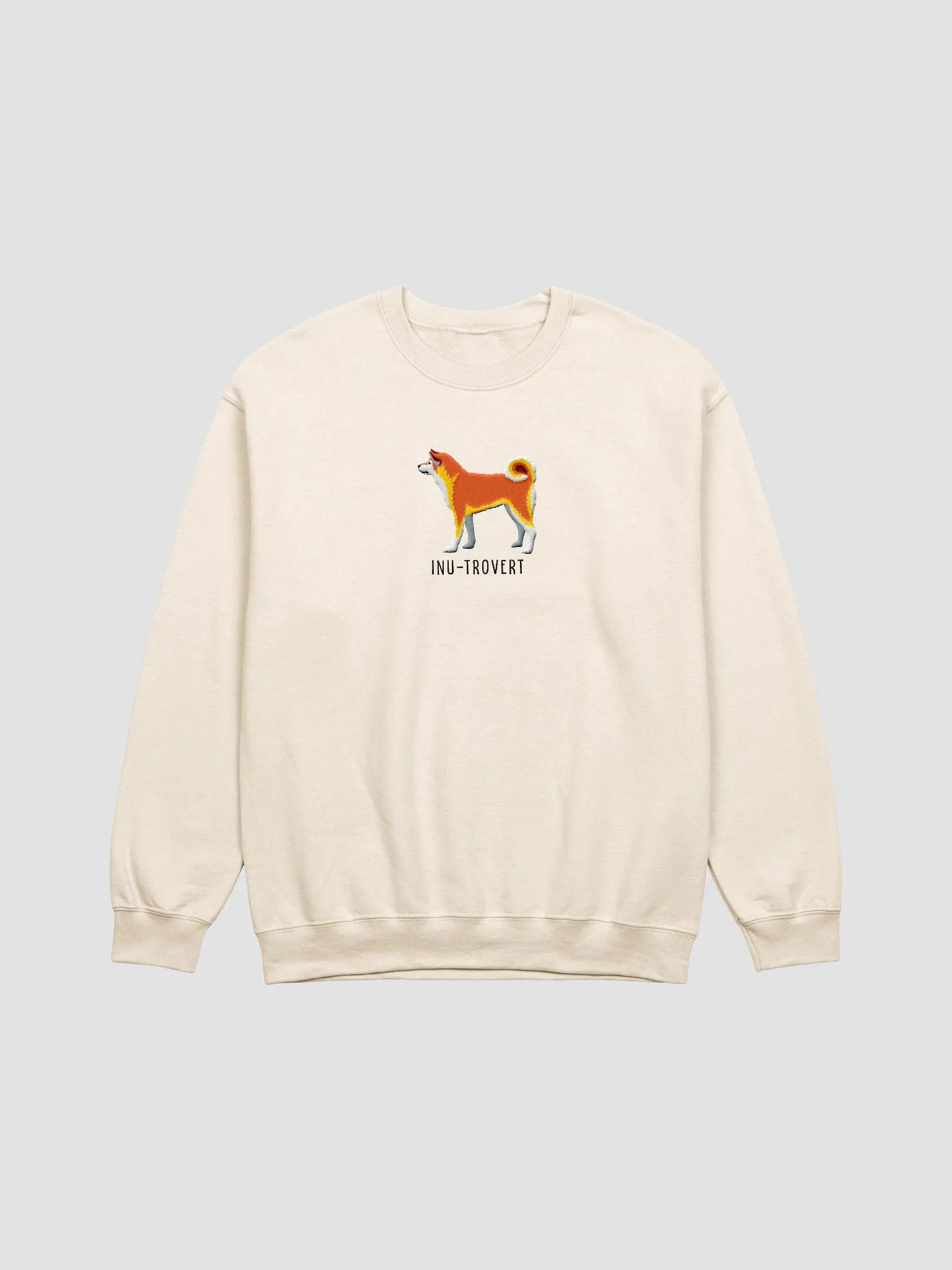 Inu-Trovert Sweatshirt (Embroidered) of a Japanese Akita Inu product image (3)