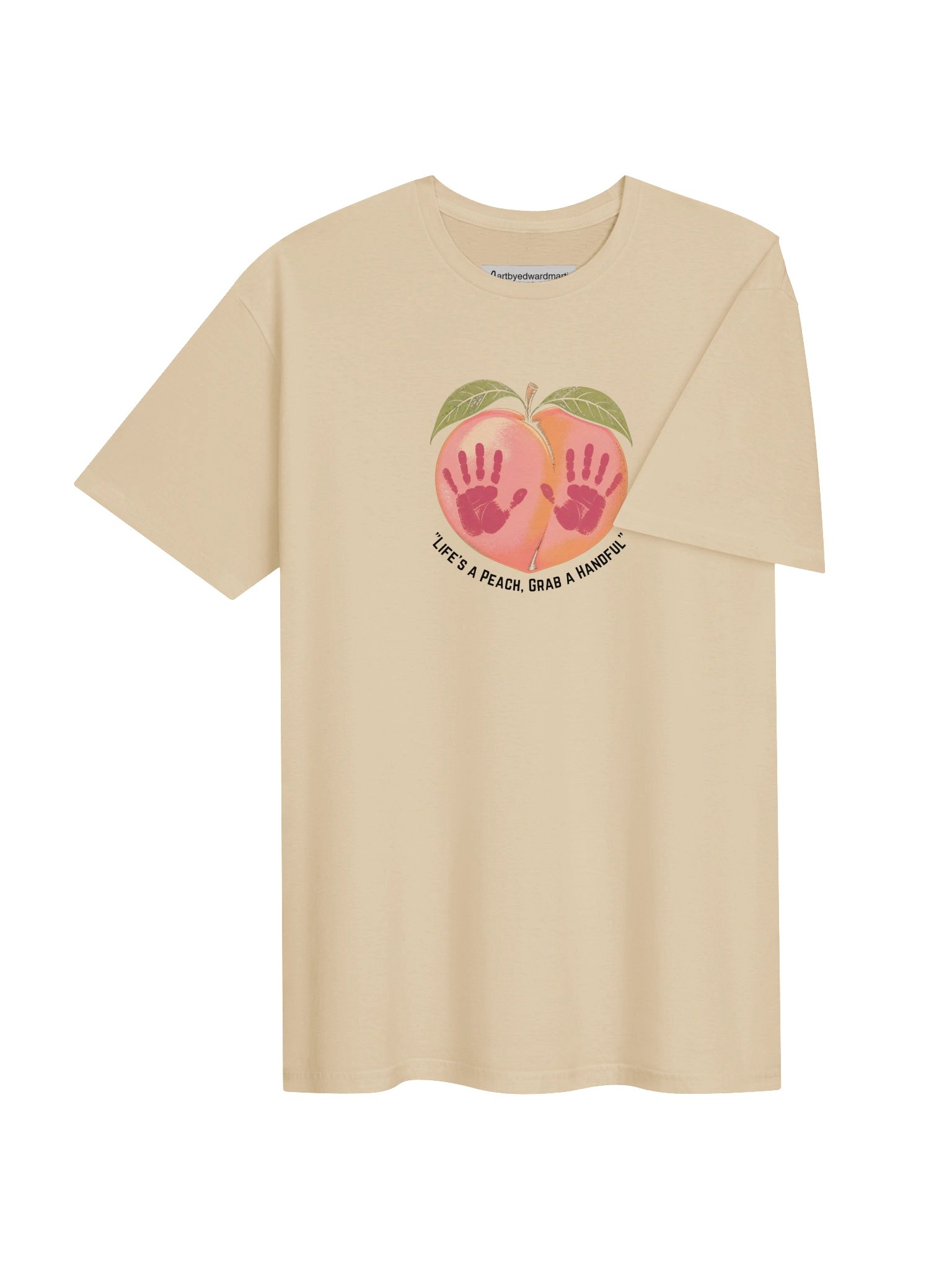 Handprint Peach Graphic Tee product image (12)