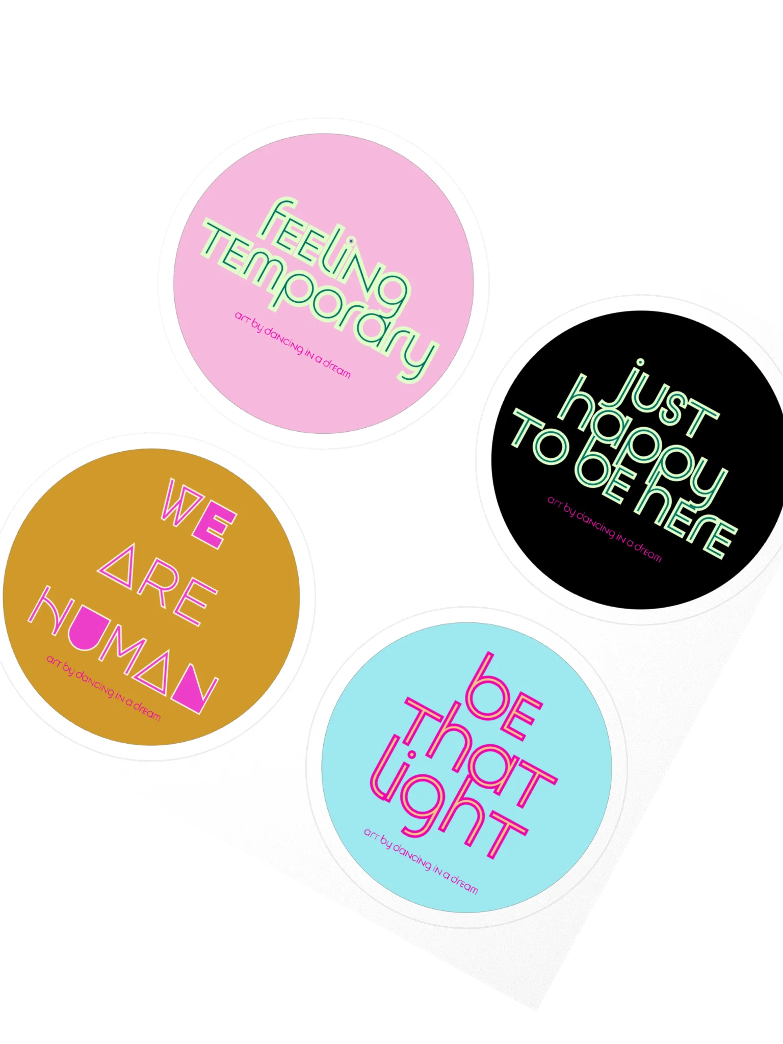 'mixed messages' LYRICS stickers | 4 pk product image (2)