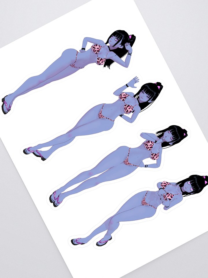 Pauline Beach Bikini Pinup Sticker Sheet #1 product image (1)