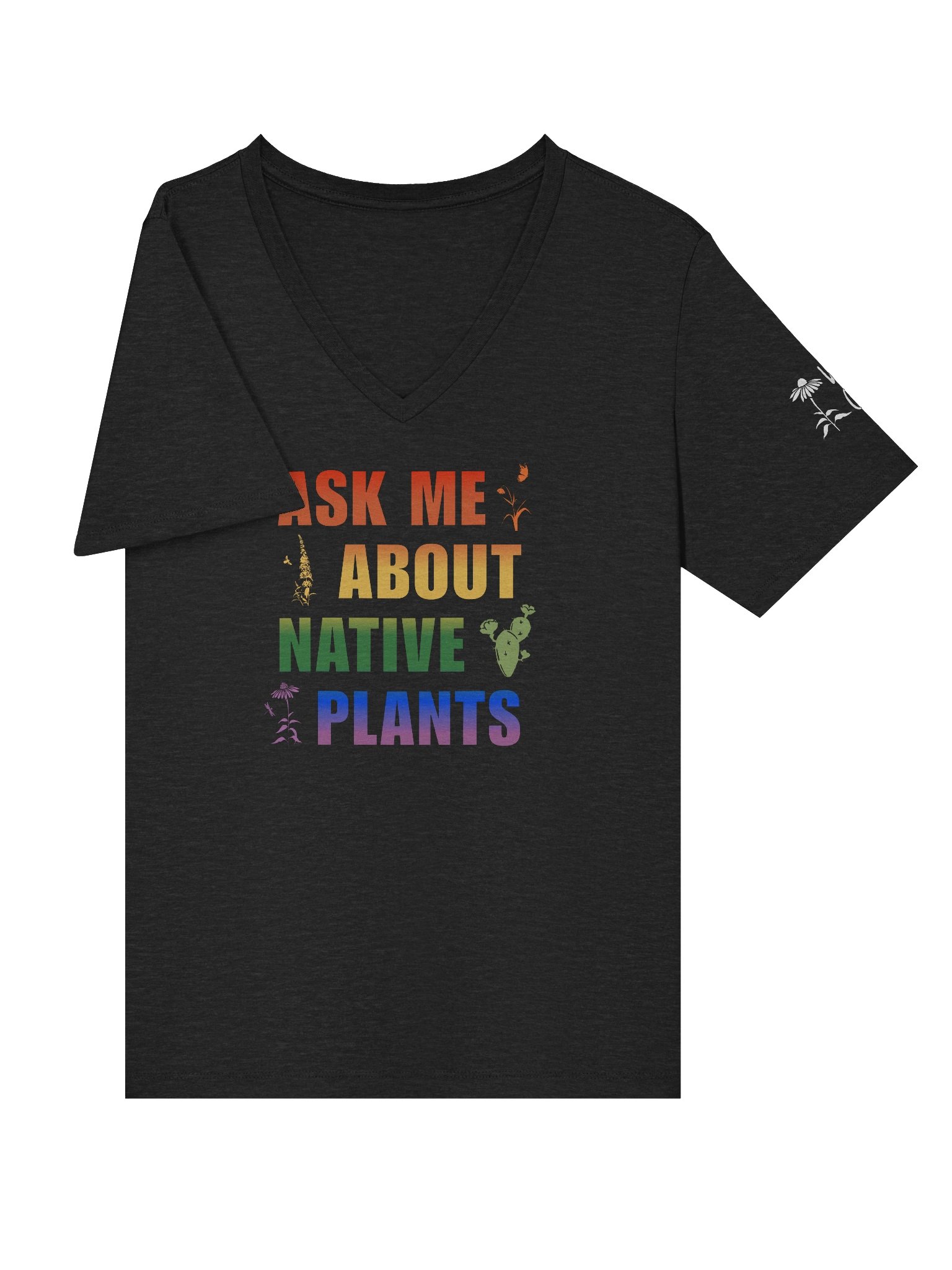 Ask Me About Native Plants - Pride (Women's Relaxed V-Neck T-Shirt) product image (16)