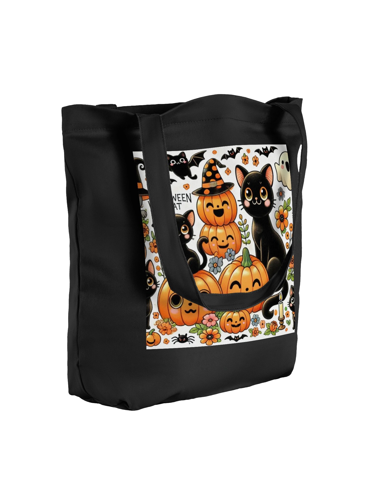 Cute Halloween Black Cat Tote Bag product image (7)