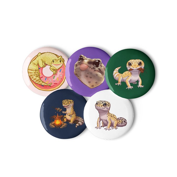 Leopard Gecko Badge (5 PACK) product image (3)