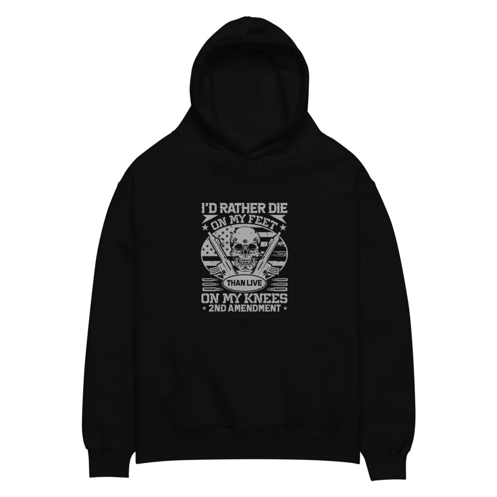 Premium Oversized Hoodie – “I’d Rather Die on My Feet” product image (4)