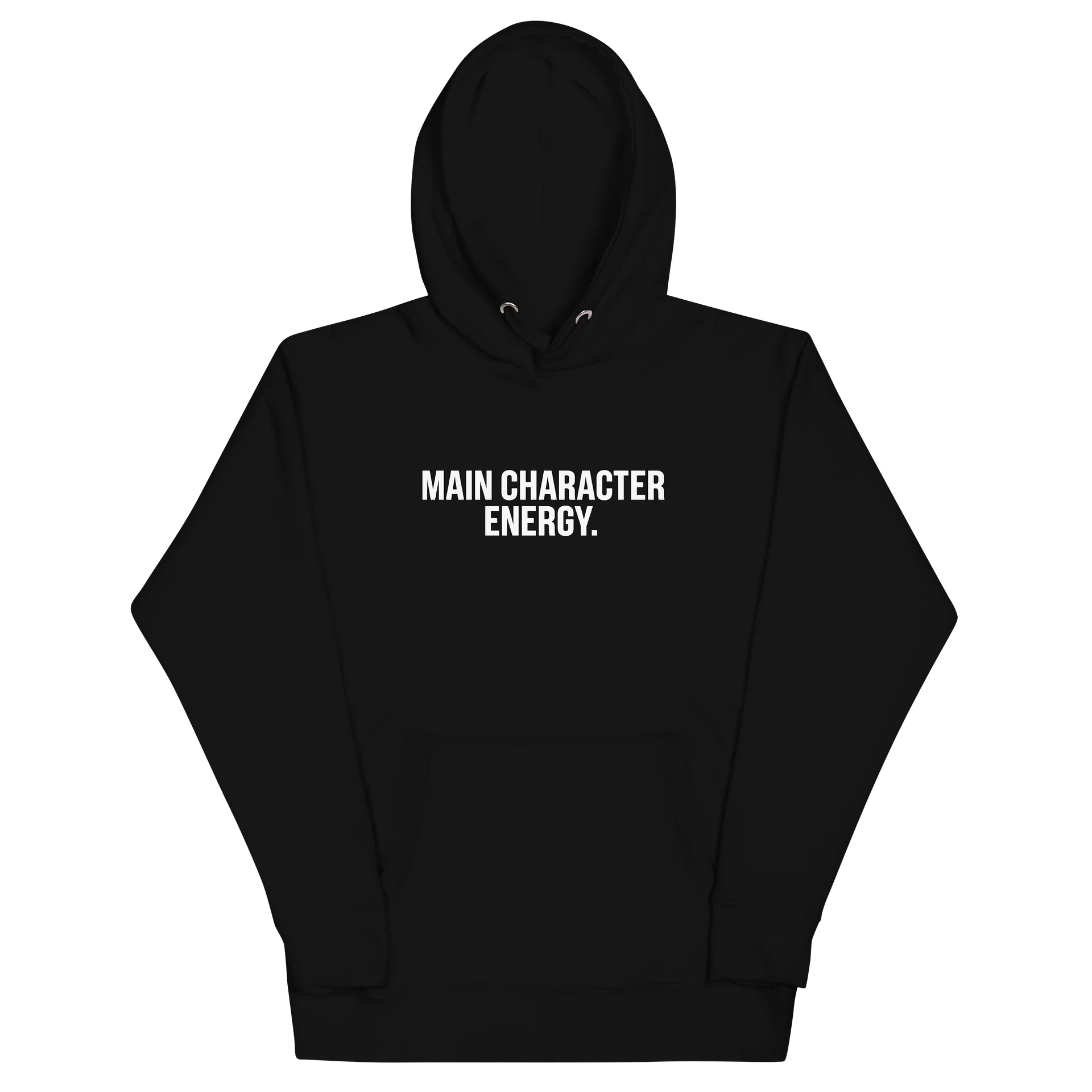 MAIN CHARACTER ENERGY. - Minimalist White Glow Premium Hoodie product image (2)