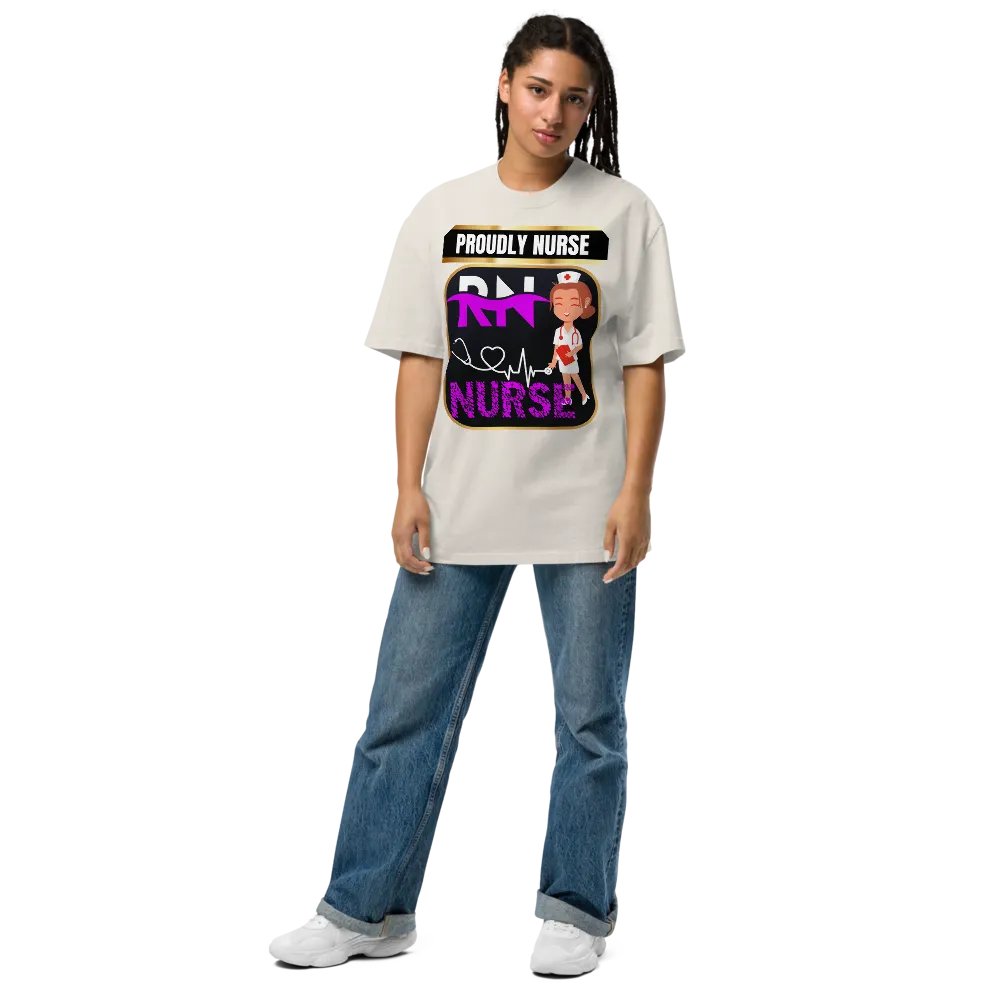 Proudly Nurse Oversized Faded T-Shirt product image (35)