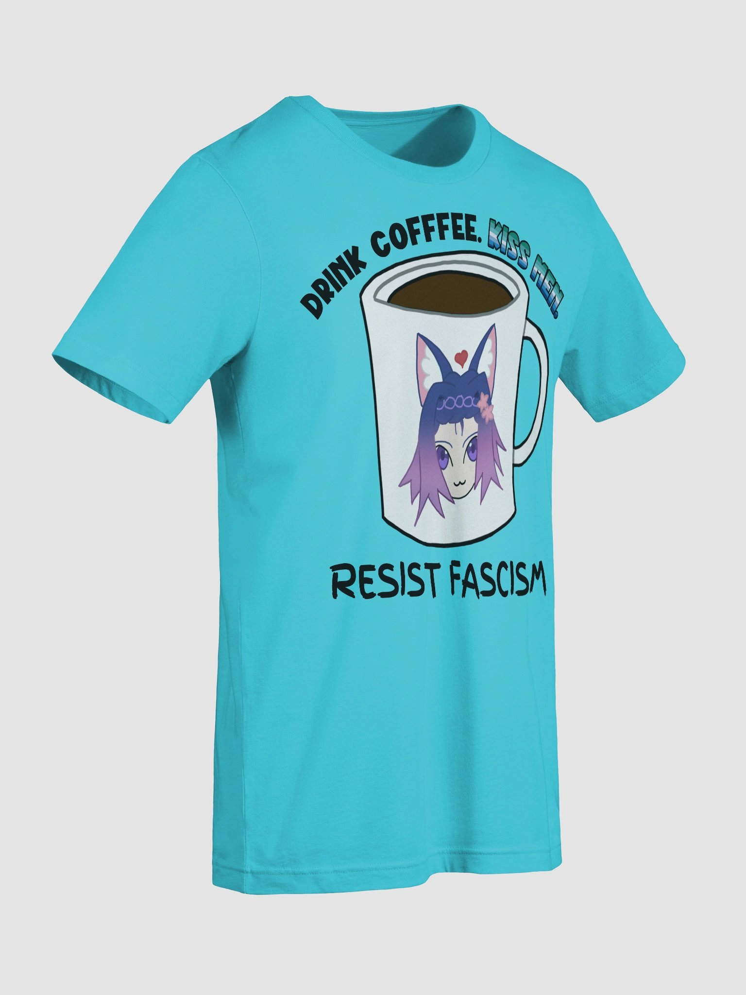 Drink Coffee. Kiss Men. Resist Fascism Shirt product image (5)