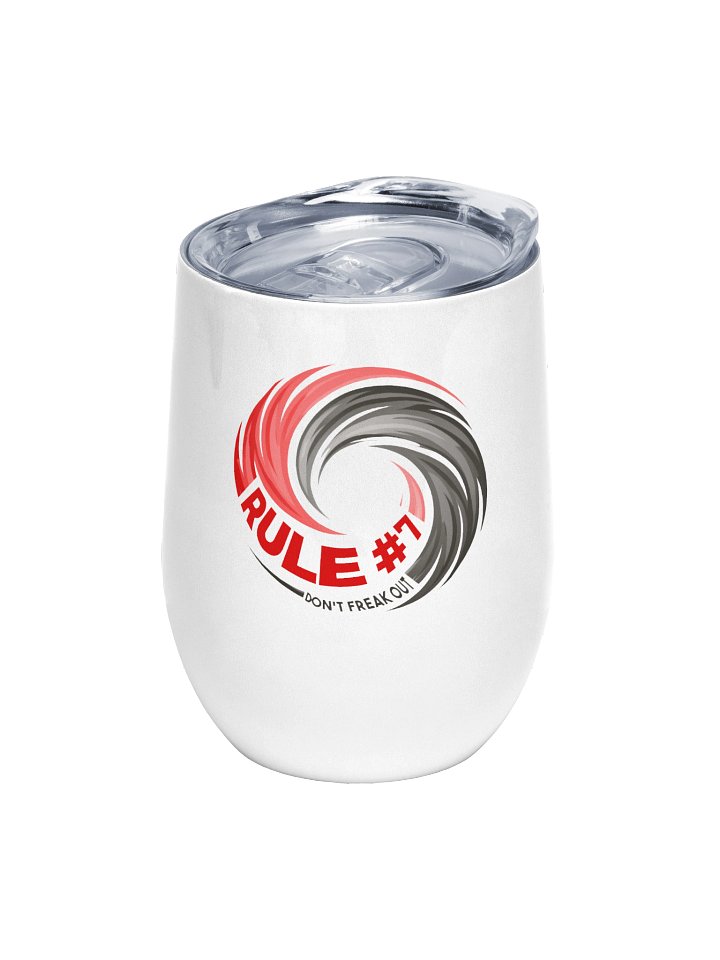 Rule #7 Wine Tumbler Pewter and Red product image (1)