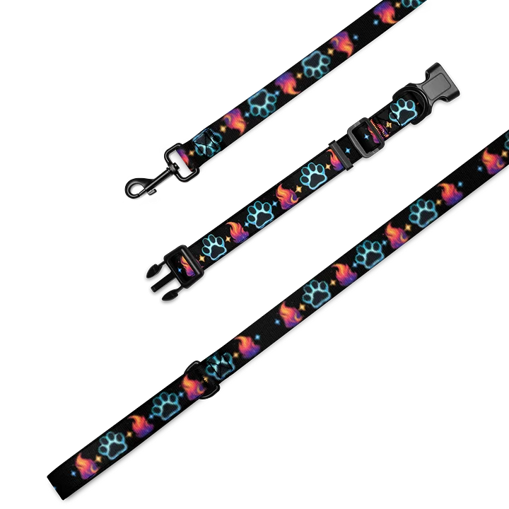 • Glimmerkit Tail Flame & Paw Print Leash & Collar Set | Arkfall Kitty Collective product image (1)