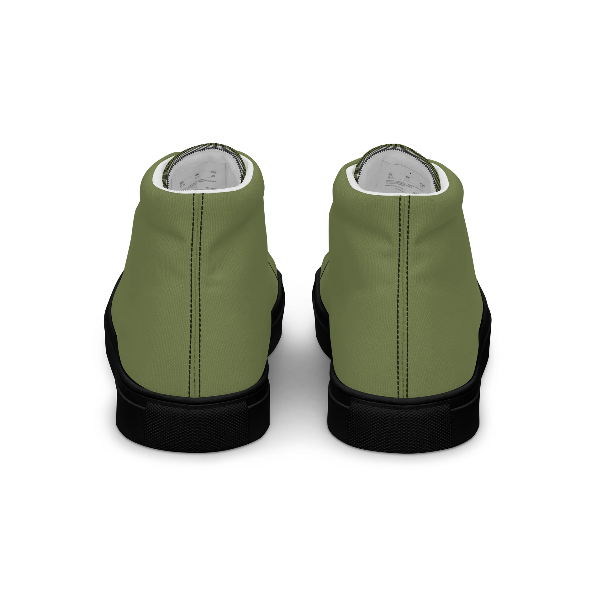 Olive Minimalist High Top Canvas Shoes product image (4)