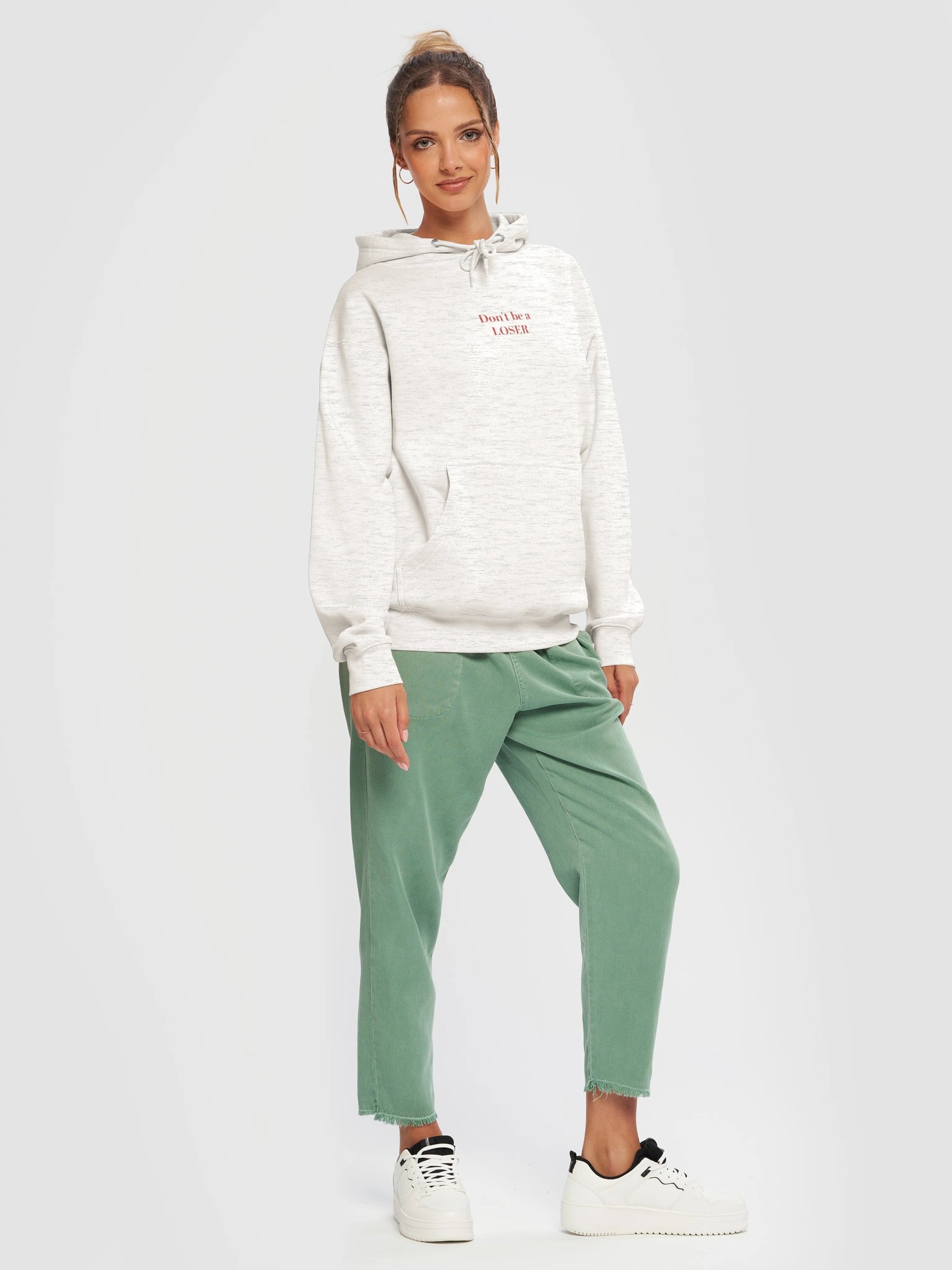 Don't be a LOSER heather oat hoodie product image (7)