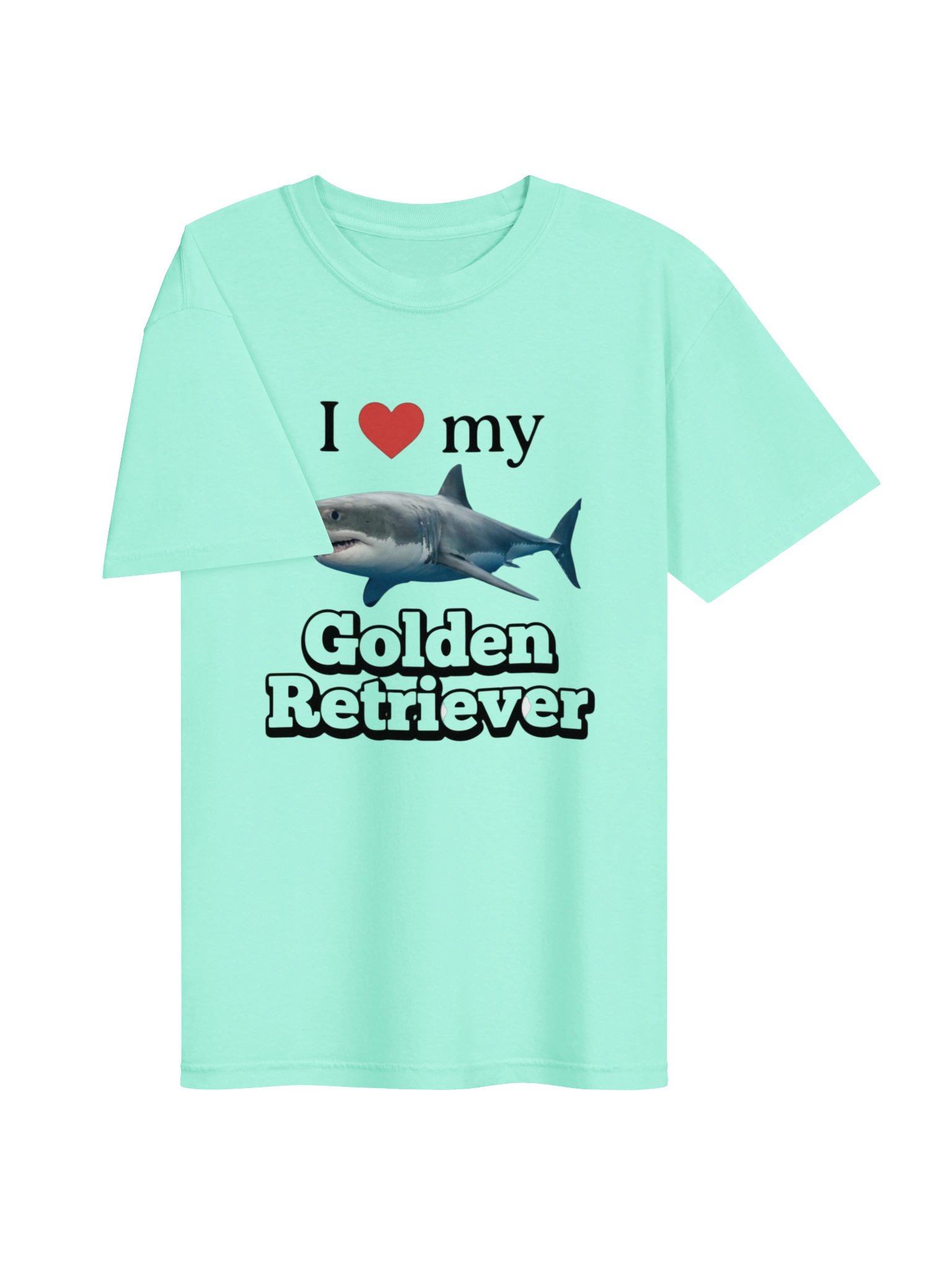 I ❤️ My Golden Retriever Shark — Funny Ocean Lover T-Shirt product image (9)
