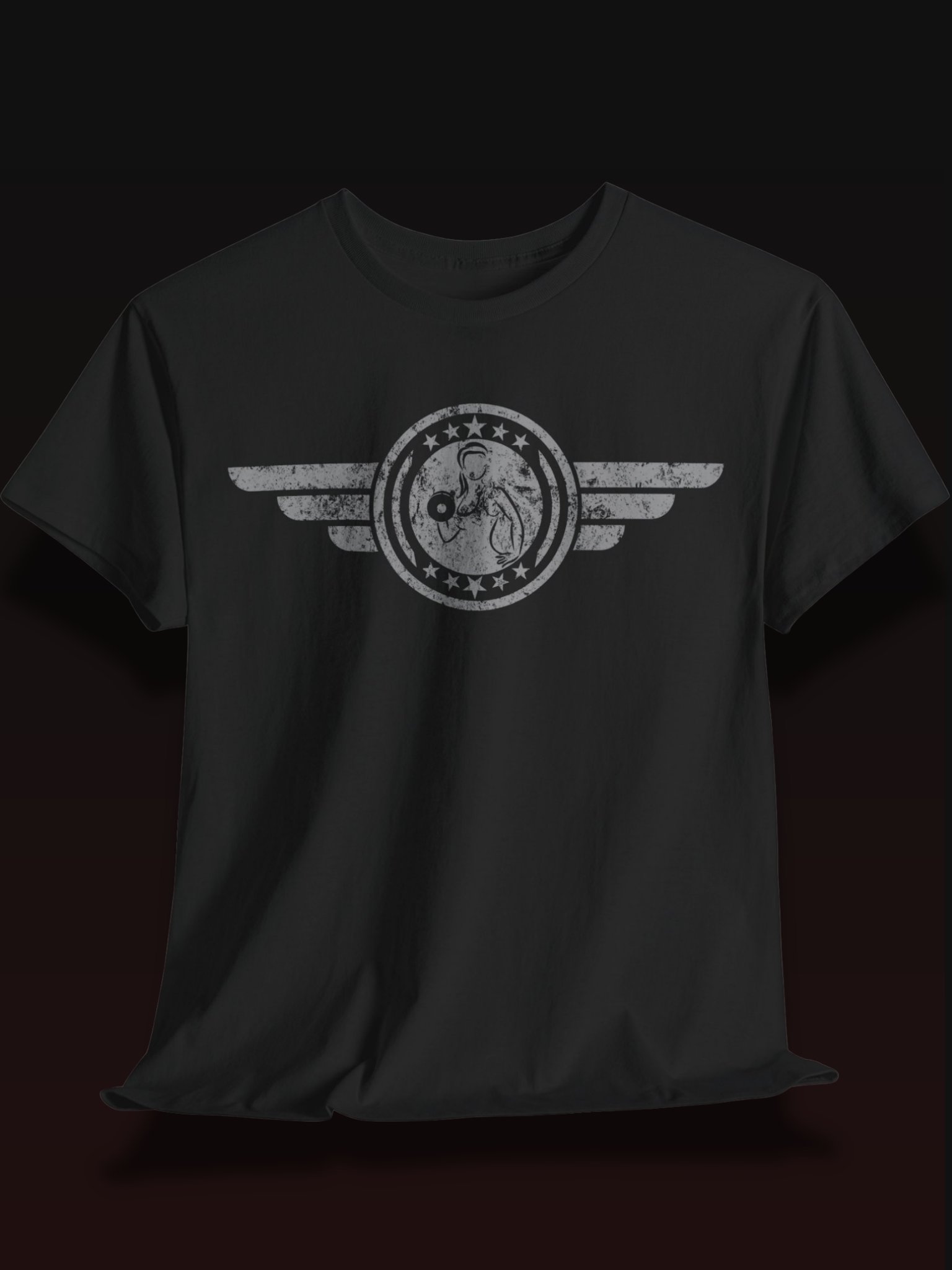 Iron & Grace: Vintage Style Women's Fitness Emblem Tee | Strong & Stylish Workout Top product image (1)