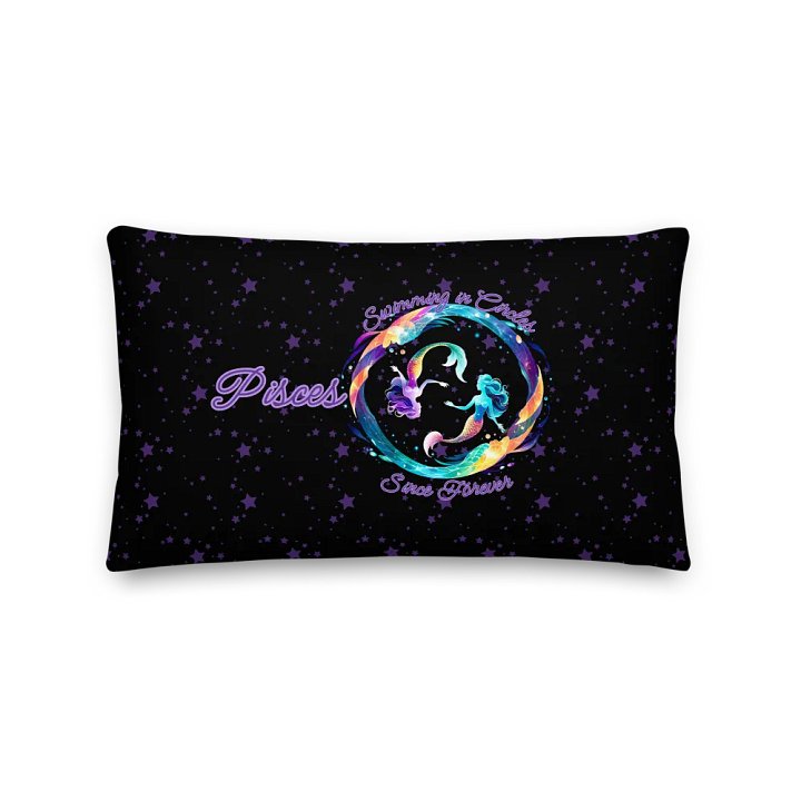 Pisces, Swimming in Circles, Black Pillow product image (2)