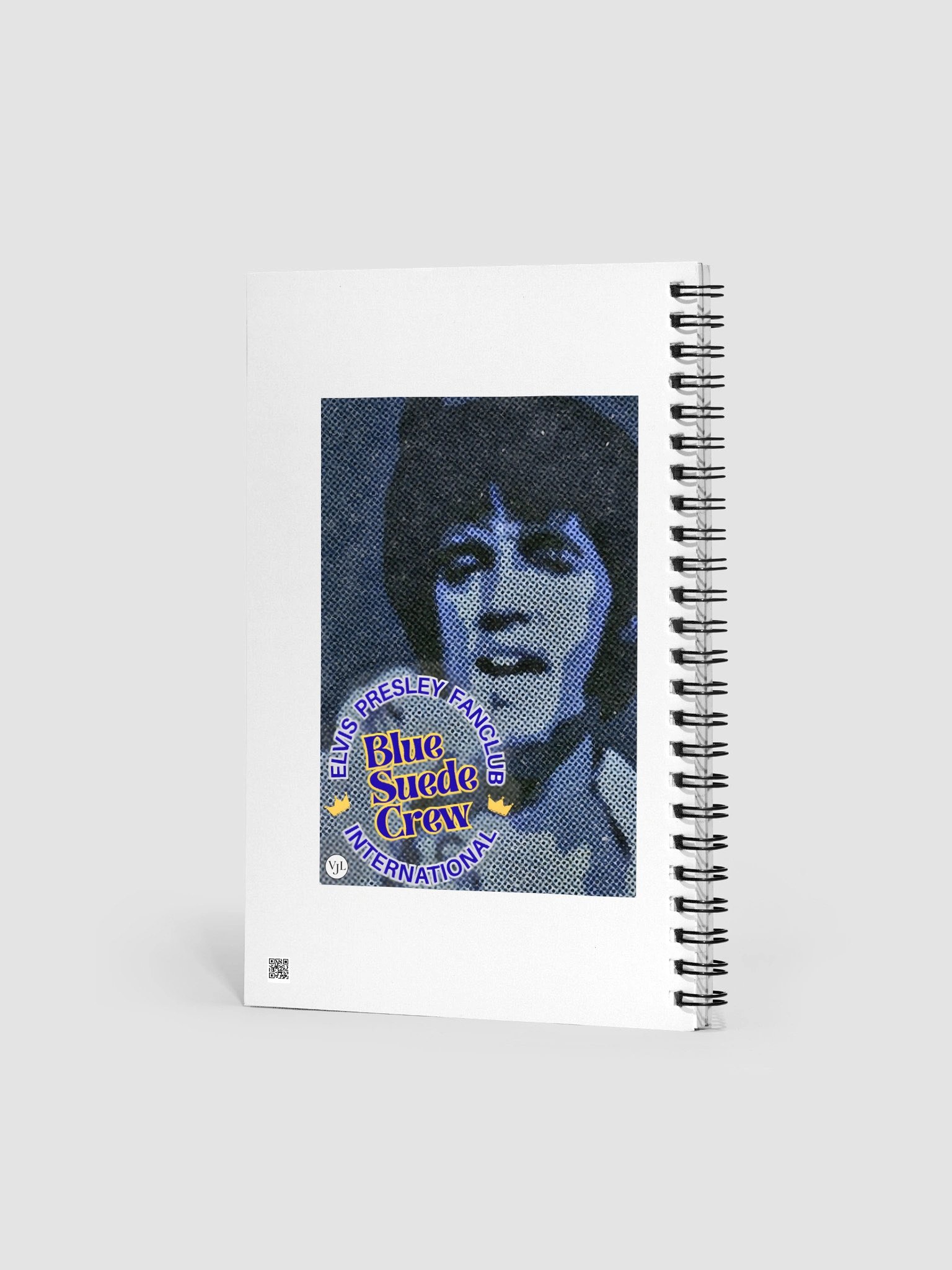 Blue Suede Crew Spiral Notebook — Retro Typography product image (2)