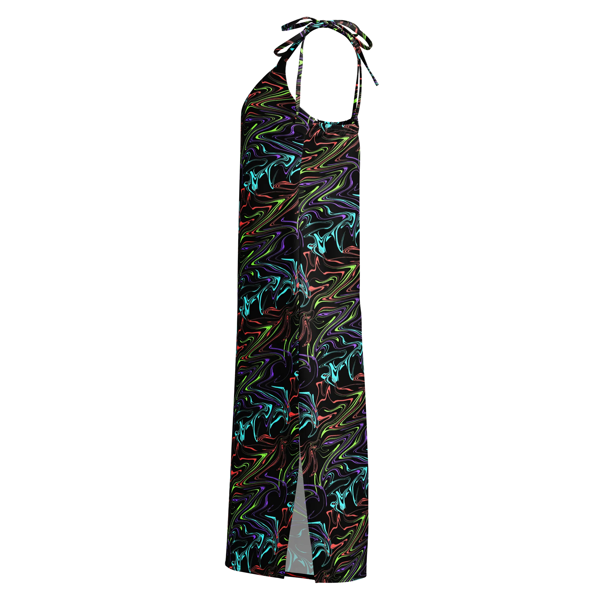 Colorful swirls All-Over Print Slip Dress product image (3)