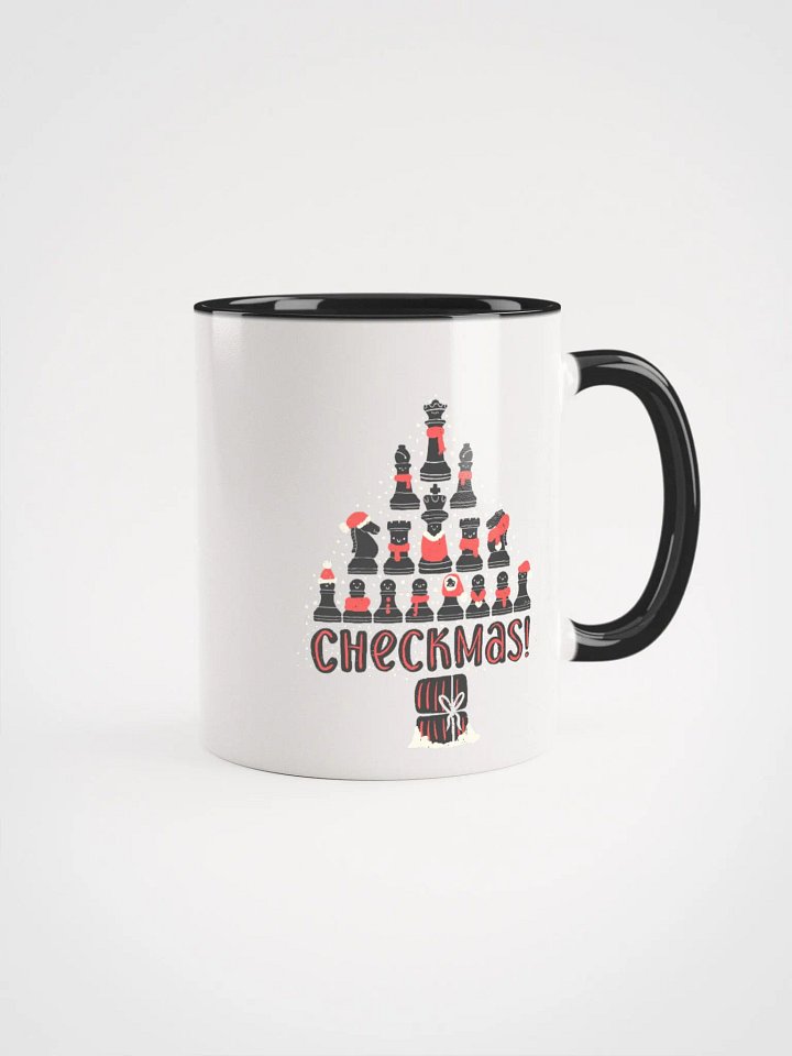 Ceramic Mug Festive Checkmate Chess - black pieces product image (1)