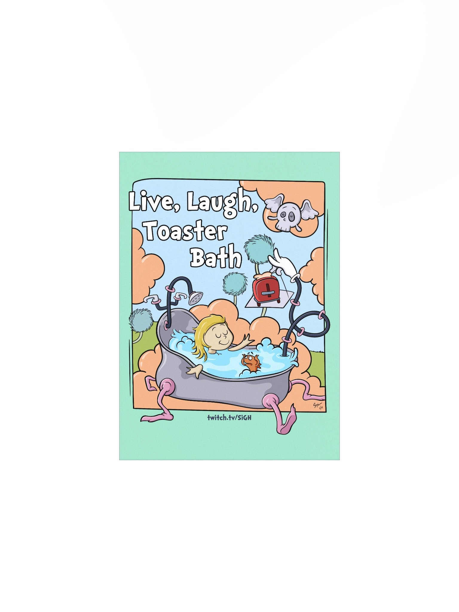 Live Laugh Toaster Bath Poster product image (2)