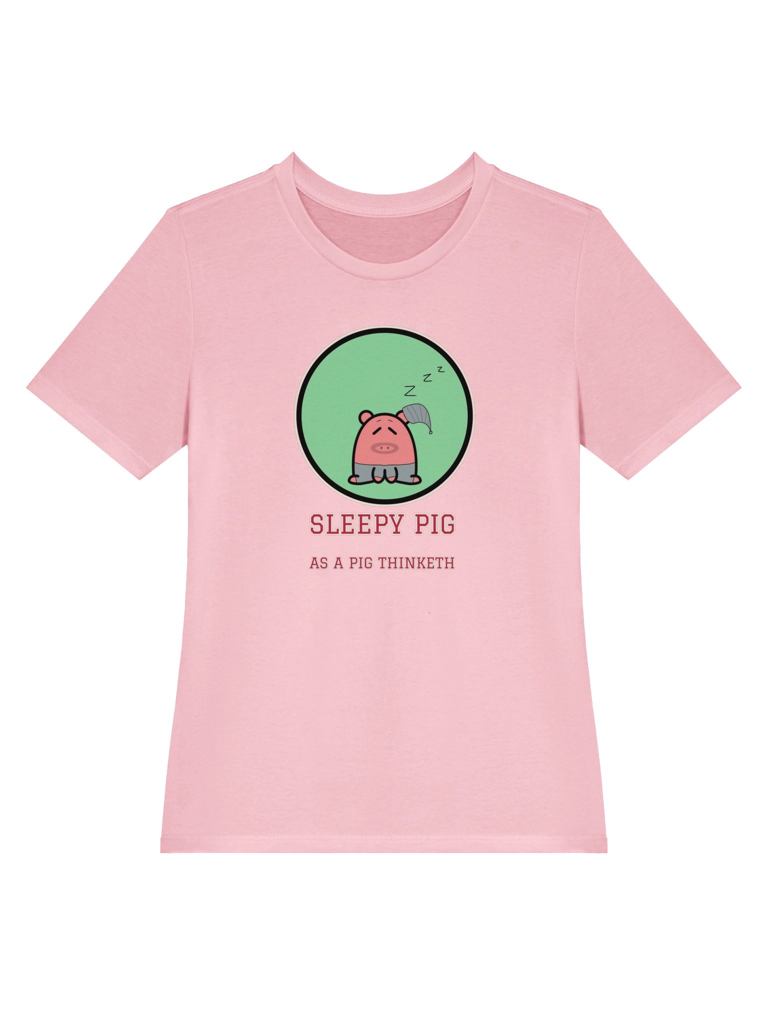 Sleepy Pig Women's Tee | As a Pig Thinketh product image (3)