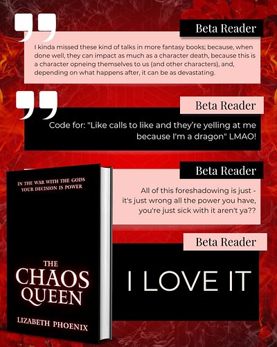 Book two, THE CHAOS QUEEN, iS heading to the developmental editor in May!

If you want to get in at the beginning of this gri...